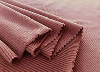Tissu extensible de velours côtelé de polyester de 94%/matériel rose 200GSM velours côtelé de cendre
